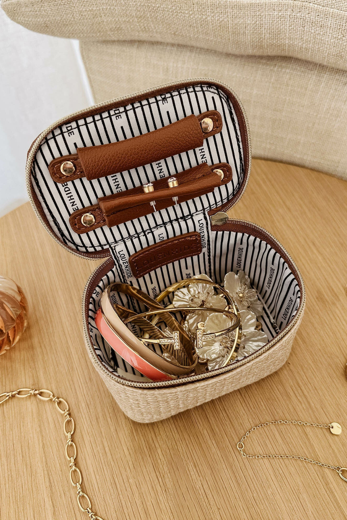 Trudy Jewellery Box Natural Tan