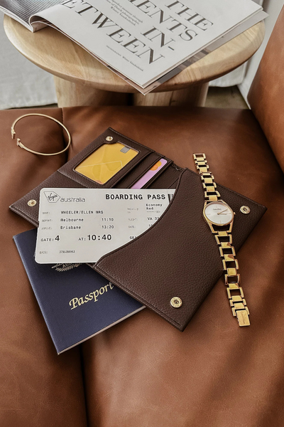 Venice Passport Holder Chocolate