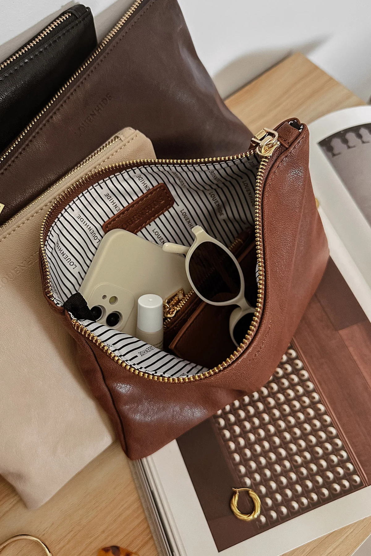 Louie Pouch Saddle Cognac