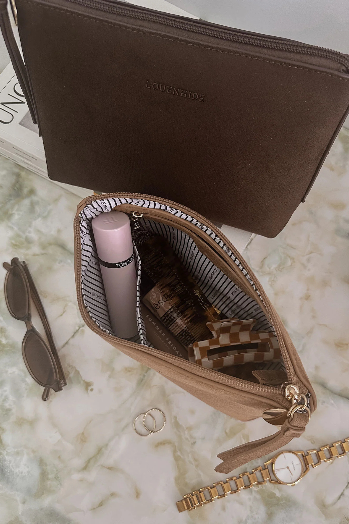 The Everyday Suedette Pouch Honey
