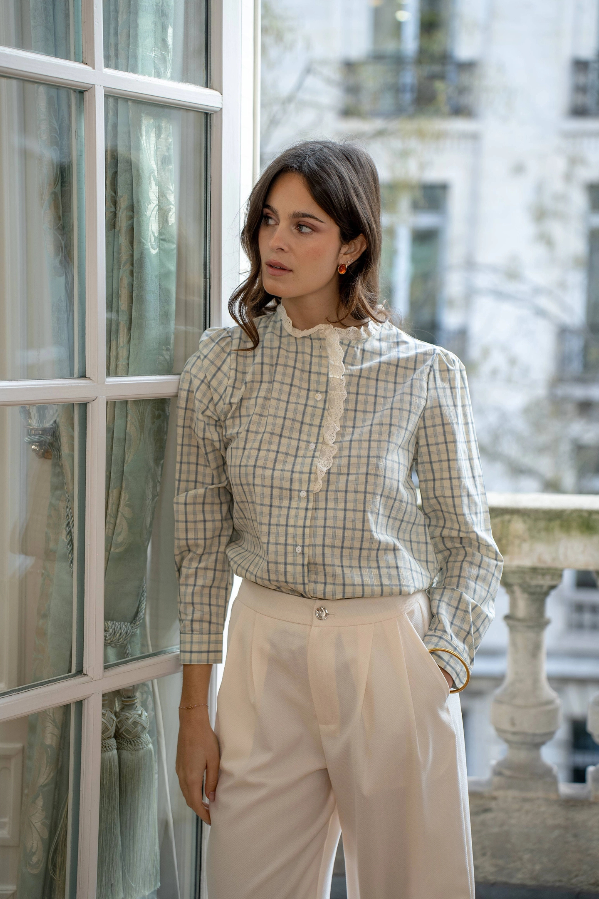 Nerea Plaid Blouse
