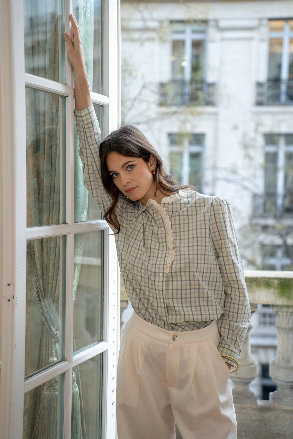 Nerea Plaid Blouse