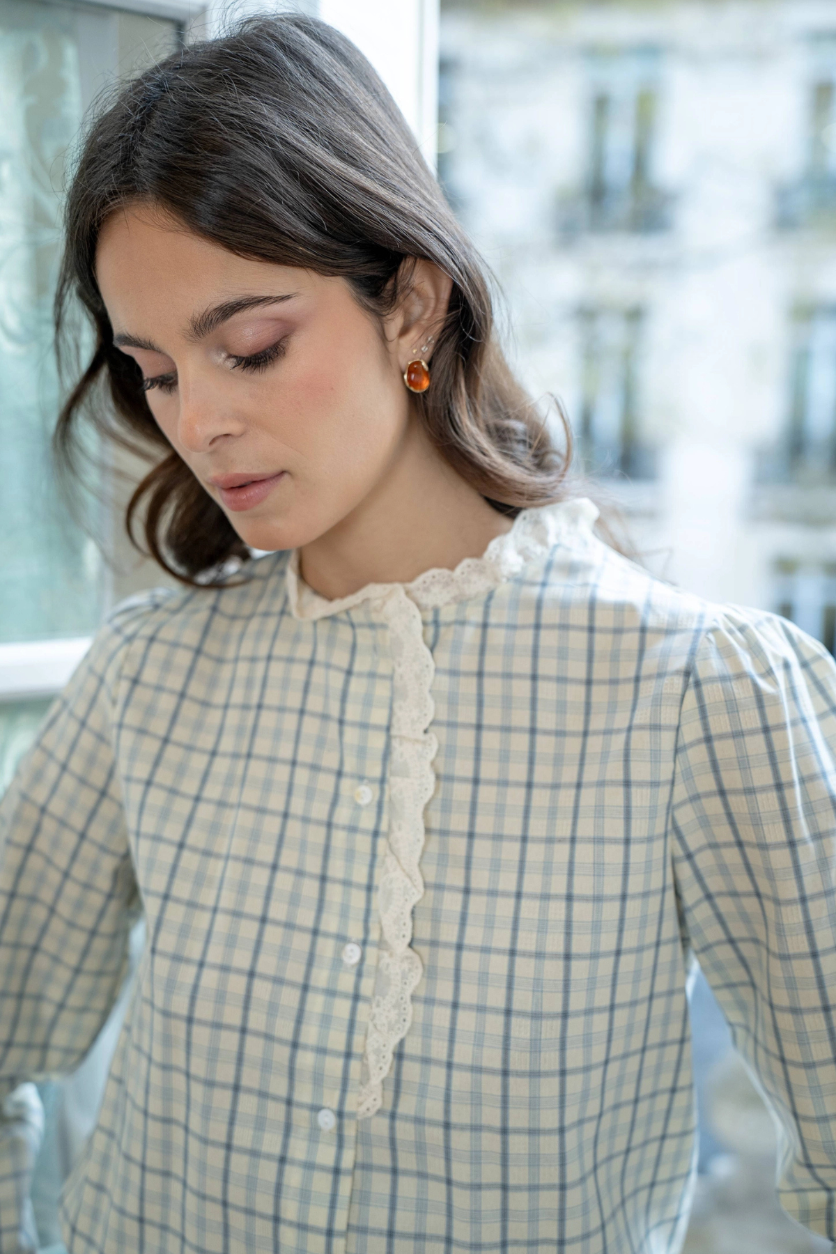 Nerea Plaid Blouse