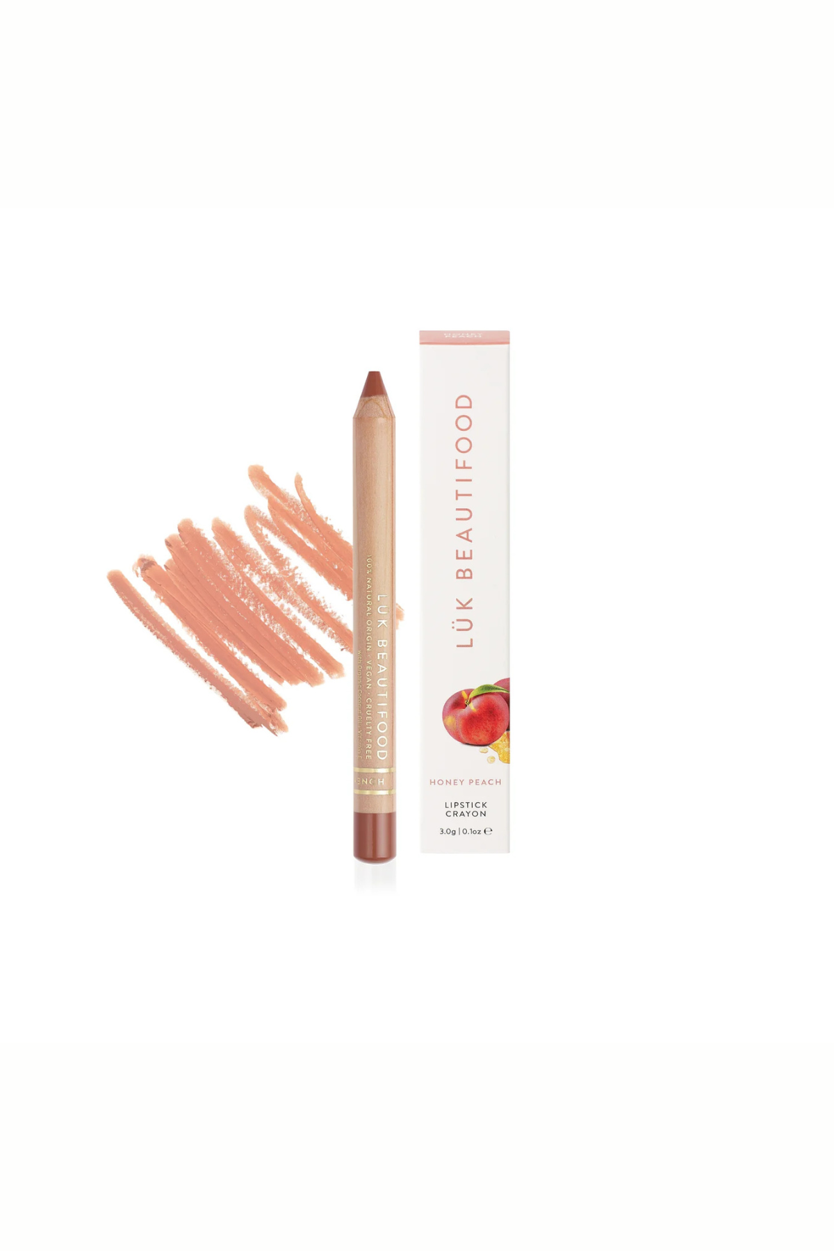 Natural Lipstick Crayon in Honey Peach