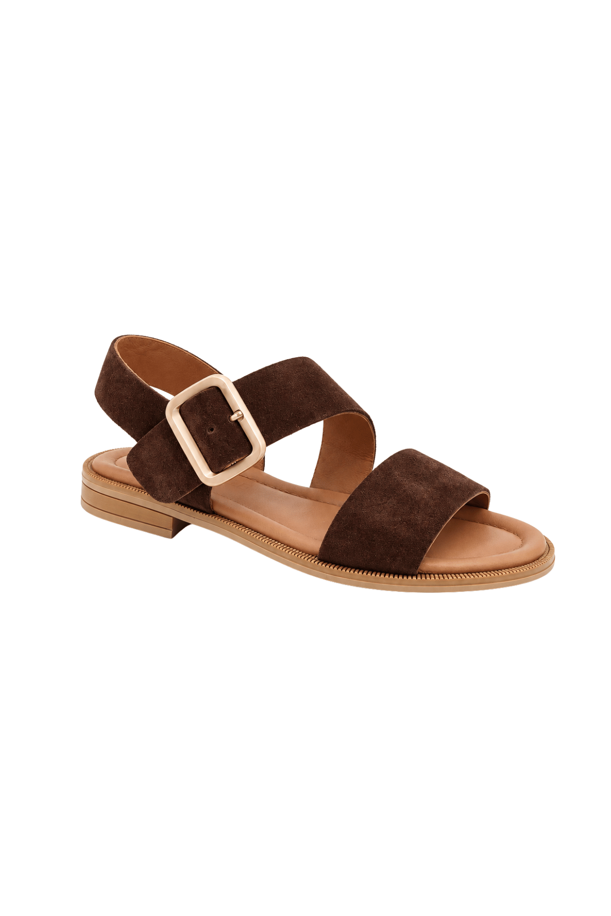 Crystal Chocolate Suede Sandal