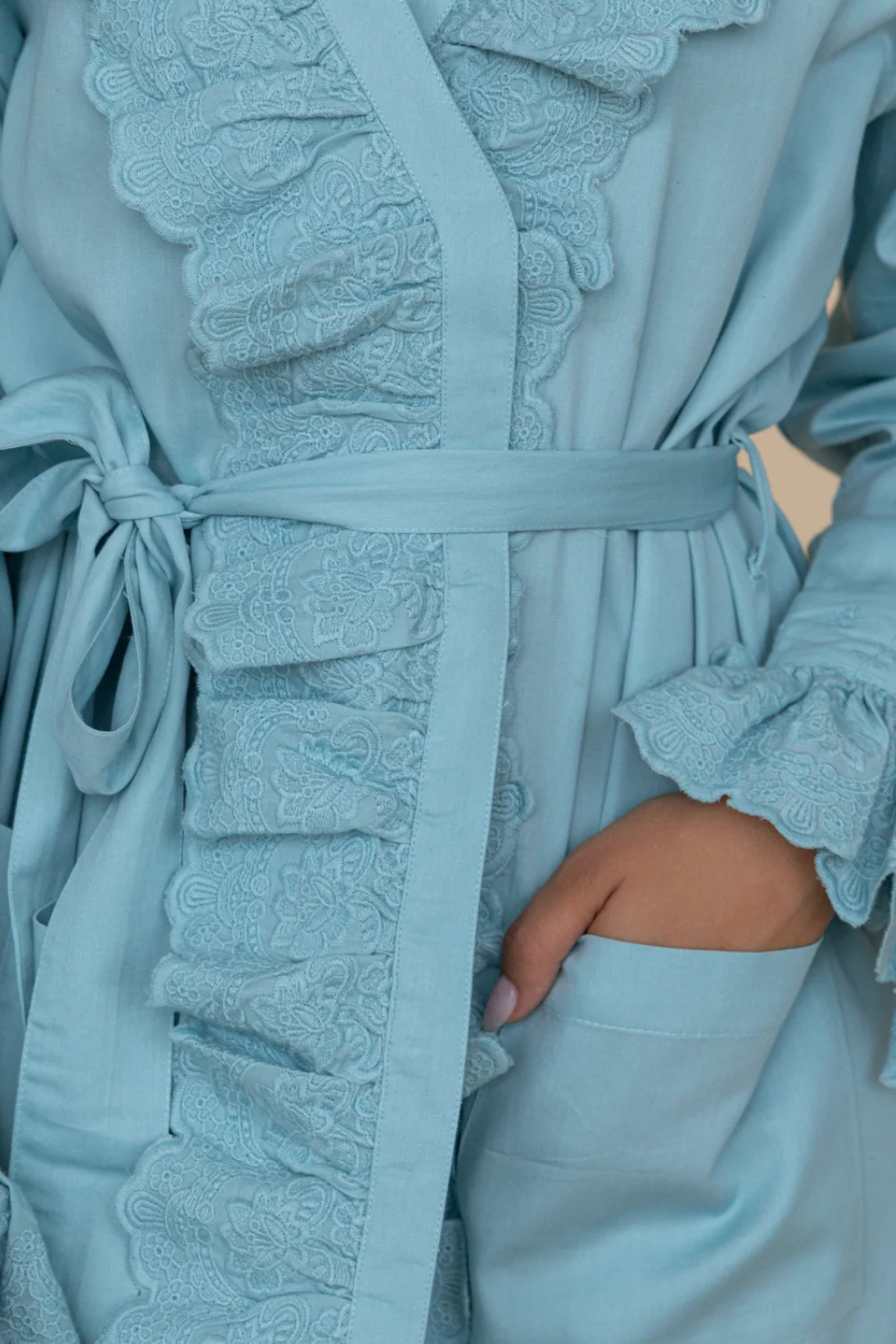 Blue Heirloom Lace Robe