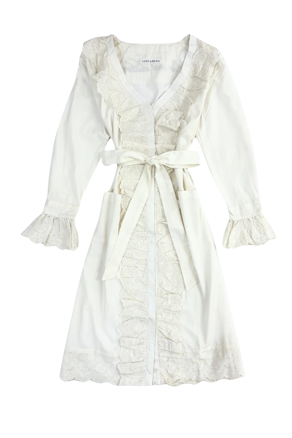 Cloud Dancer Heirloom Lace Robe