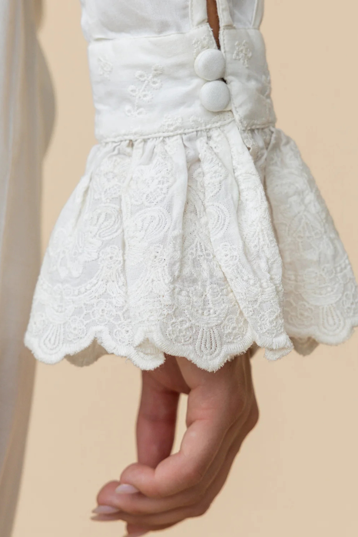 Cloud Dancer Heirloom Lace Robe