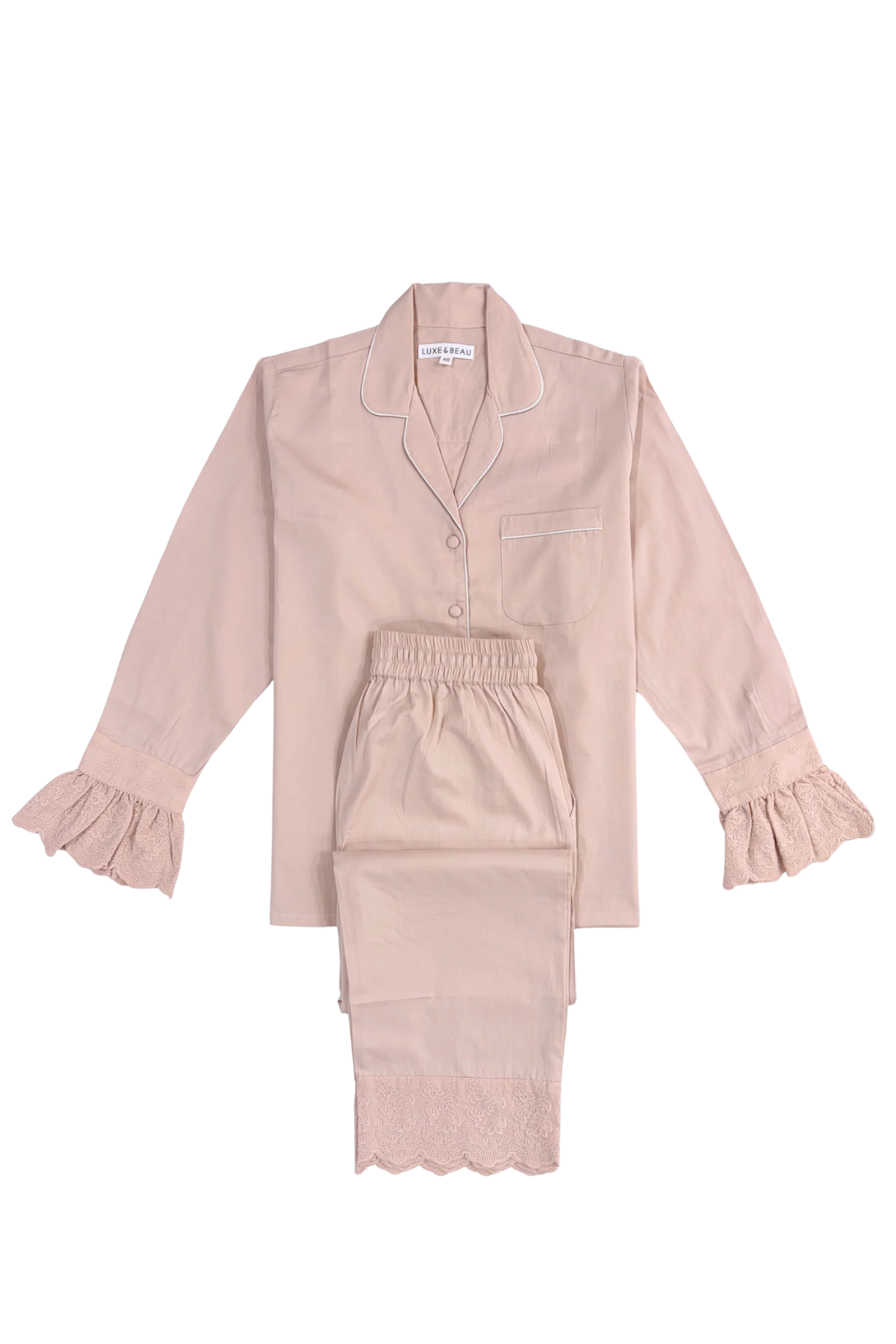 Rose Heirloom Lace Long Sleeve Pyjama Set