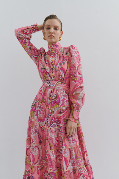 Charlotte Flower Maxi Dress Magical Pink Fairytale