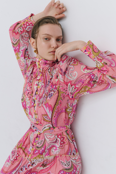 Charlotte Flower Maxi Dress Magical Pink Fairytale