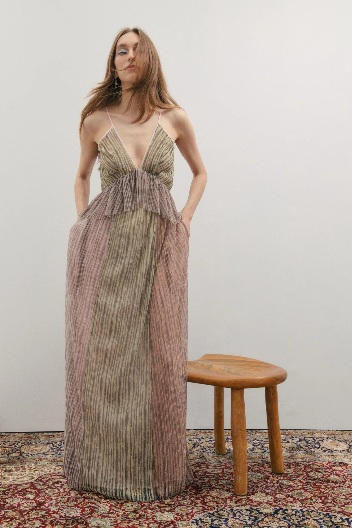 Crystalline Maxi Dress Simmering Dawn Light