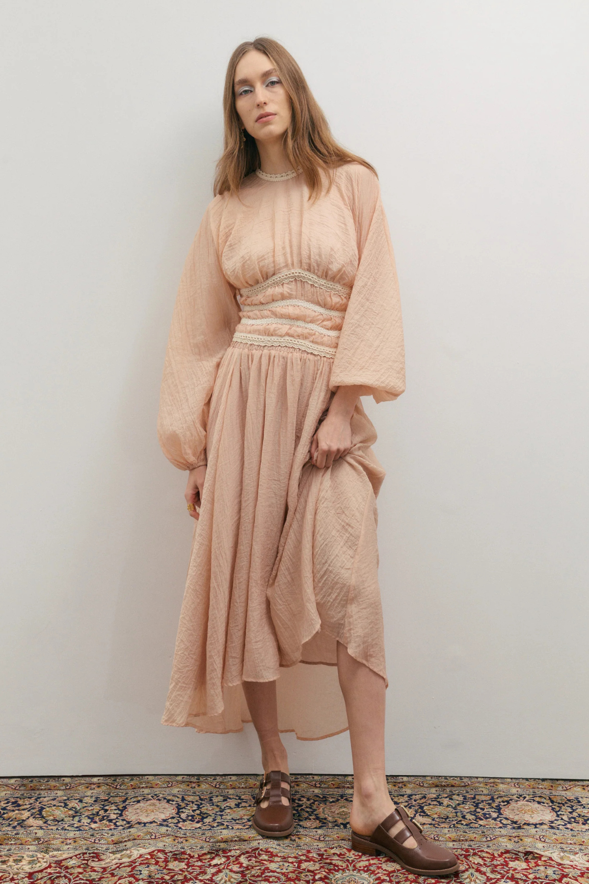 Poetic Dreams Maxi Skirt Peach Pearl