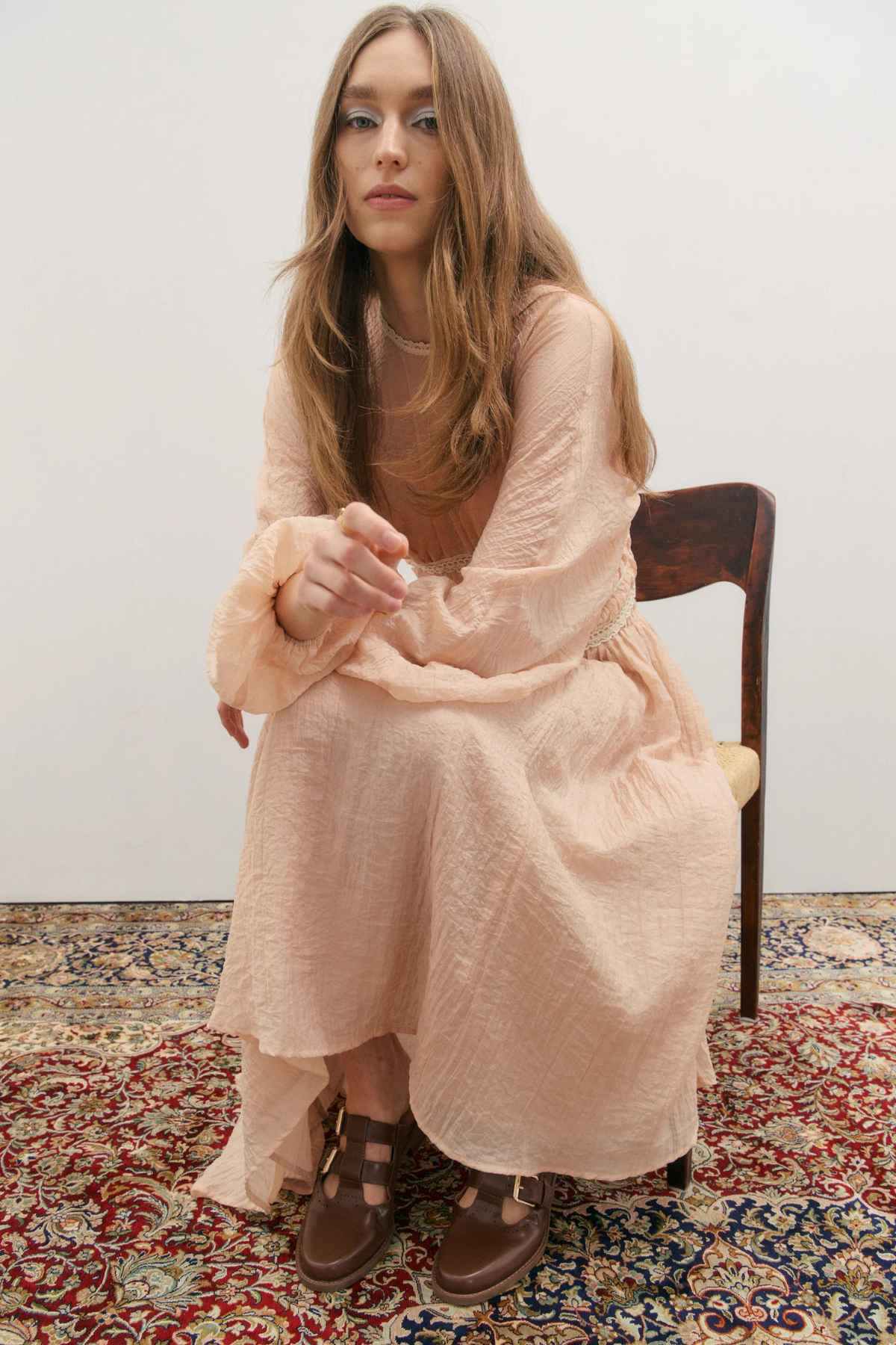 Poetic Dreams Maxi Skirt Peach Pearl