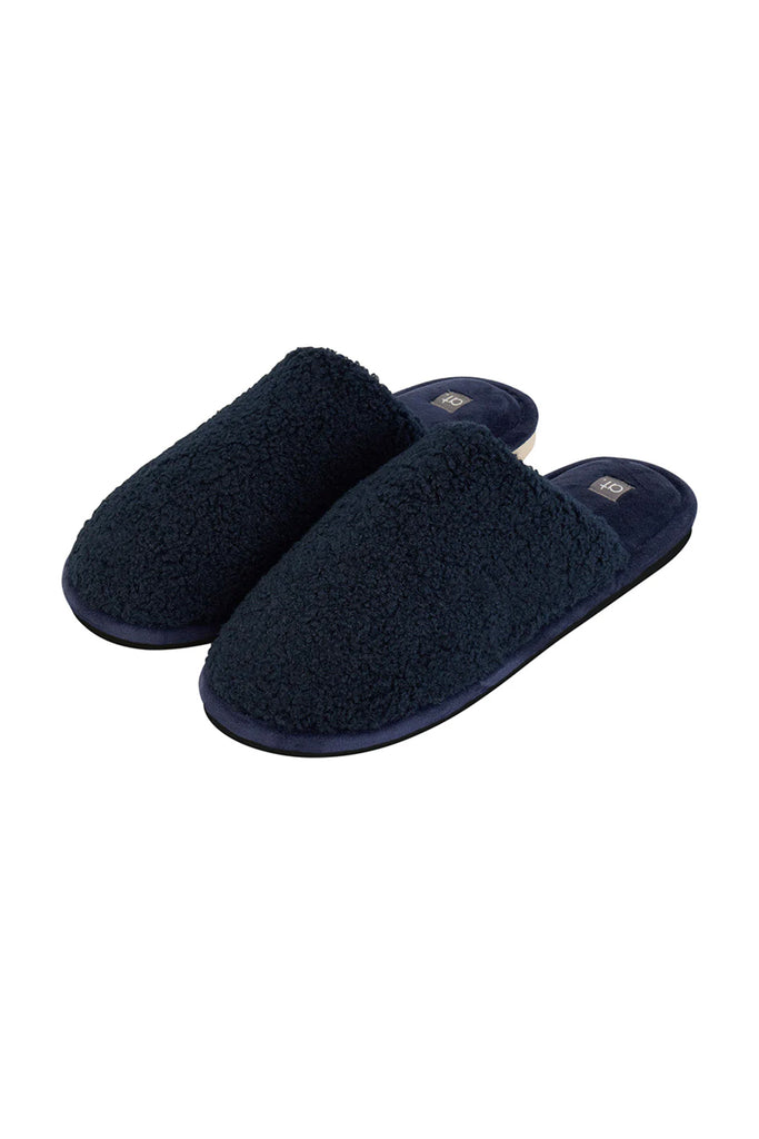 Men's Cosy Slipper Navy – The Farmers Wife