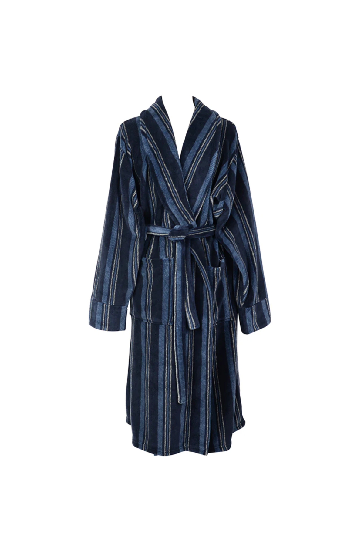 Men's Striped Bath Robe