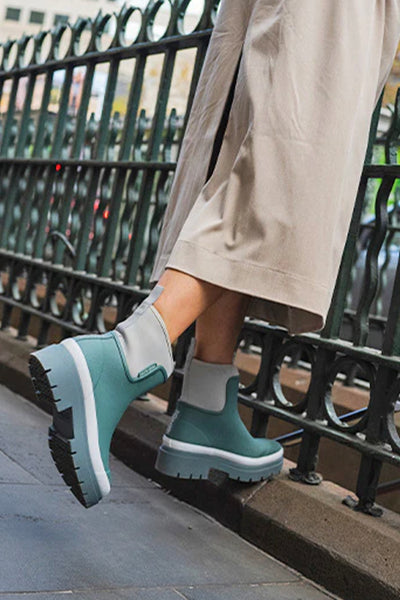 Tully Boot Teal & Grey