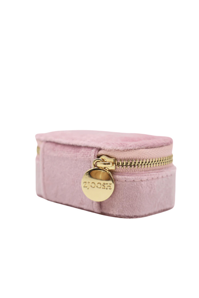 Mini Velvet Jewellery Case Pink