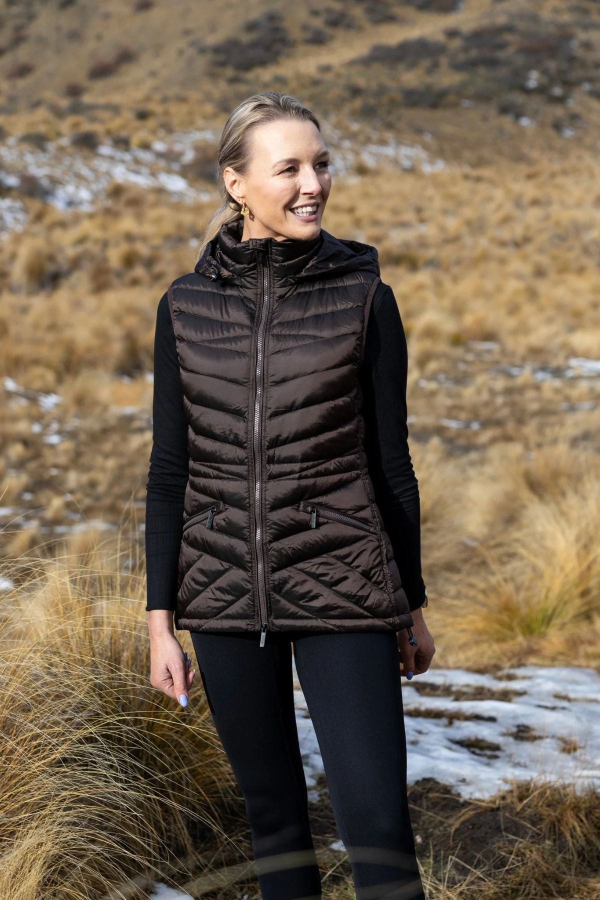 Mary Claire Packable Vest Chocolate