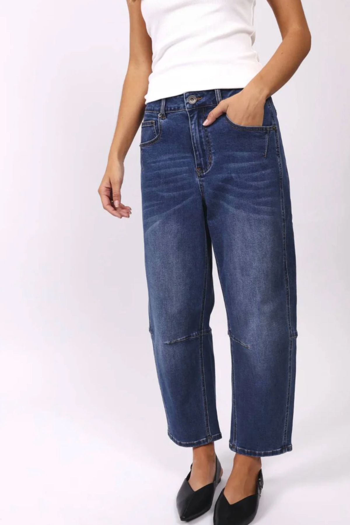 Toni Barrel Jean Blue Denim