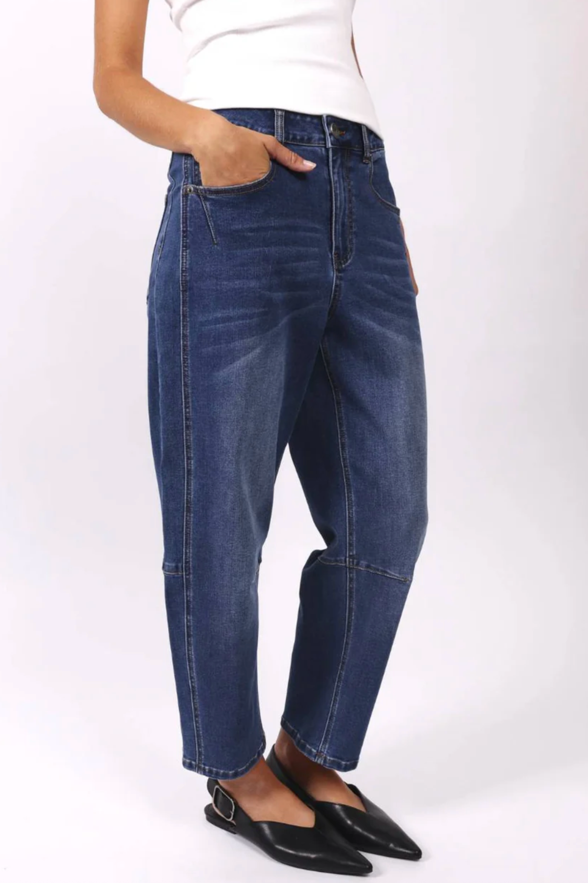 Toni Barrel Jean Blue Denim
