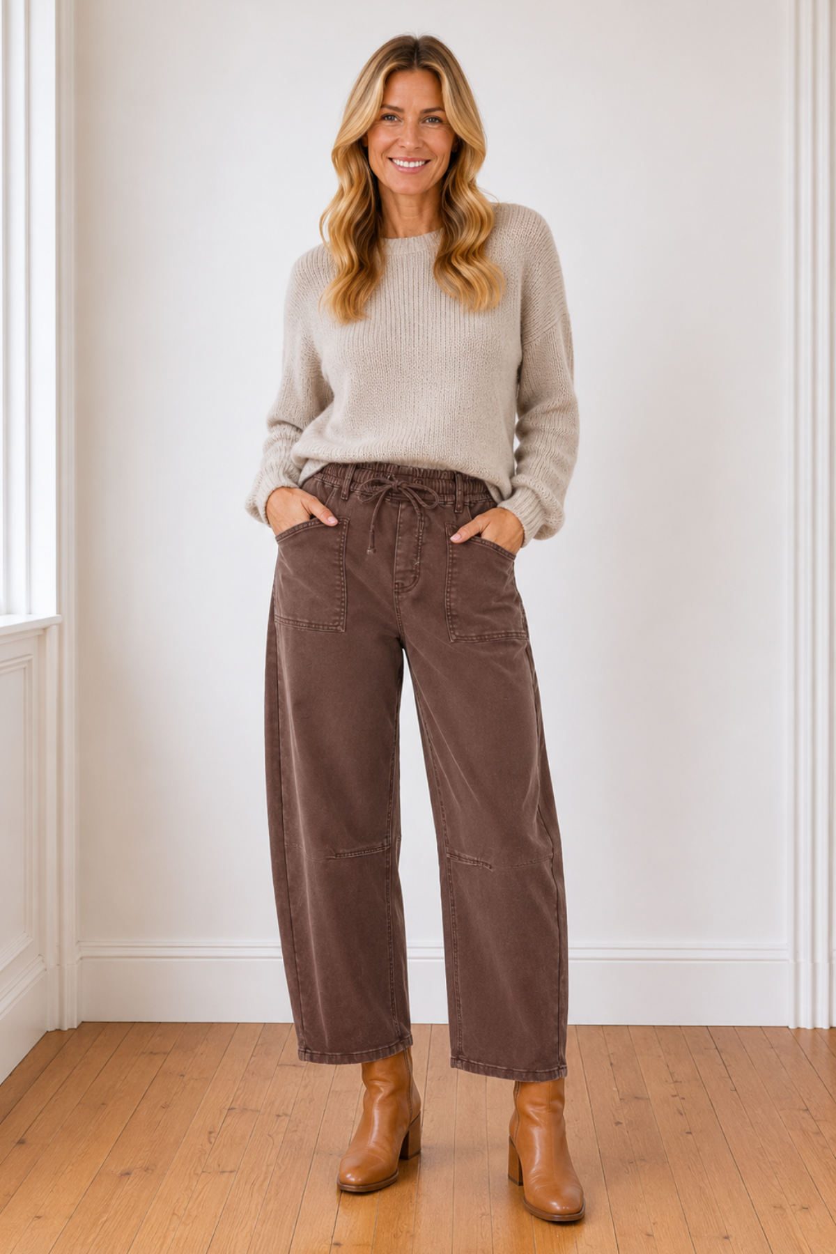 Leo Barrel Jean Chocolate