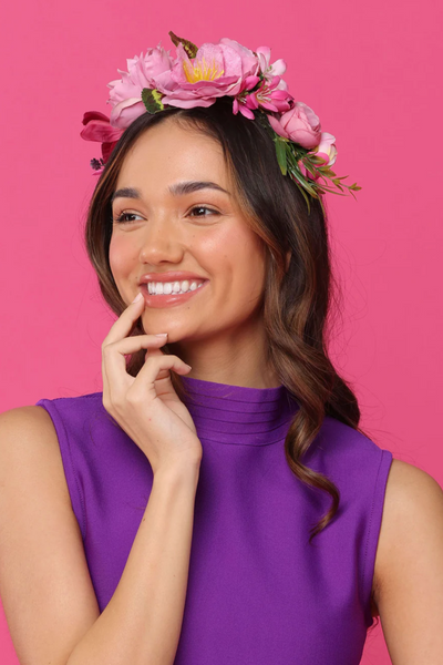 Dori Flower Crown Hot pink