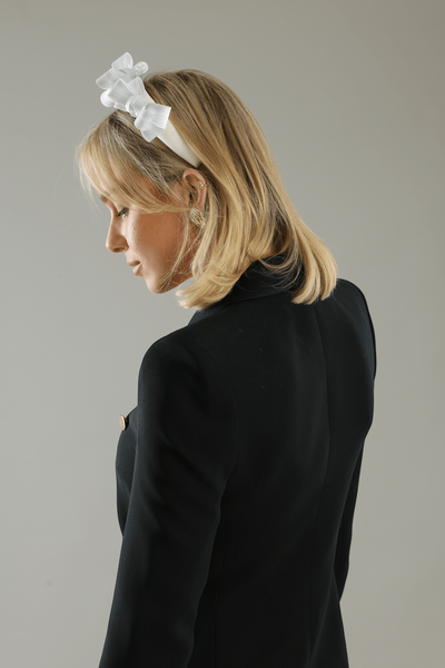 Poppy Fascinator White