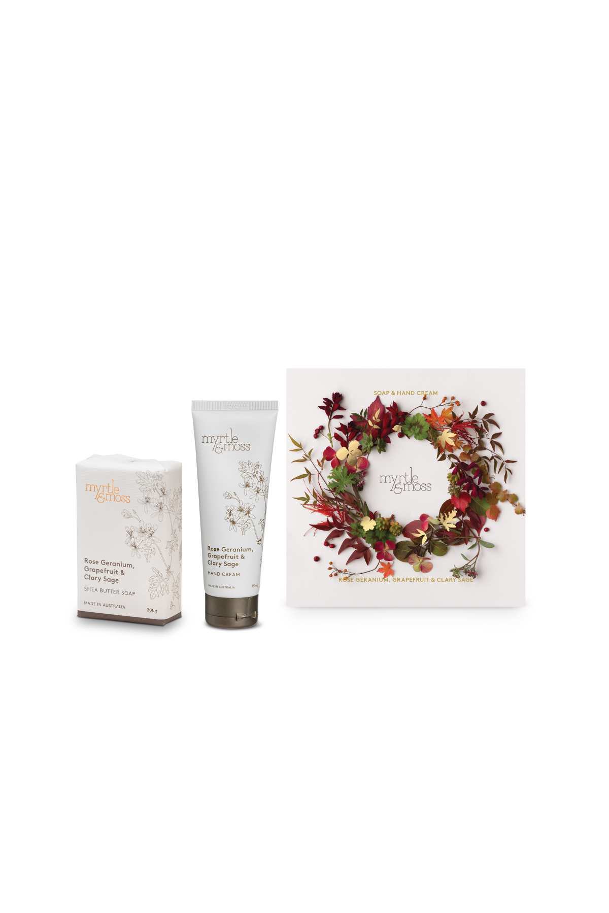 Rose Duet Hand Cream & Soap Red Wreath