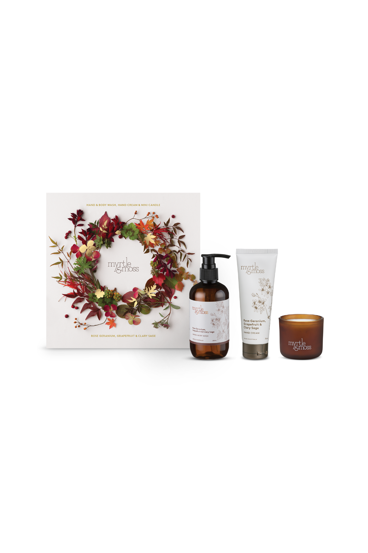 Rose Trio Body Wash, Hand Cream & Mini Candle