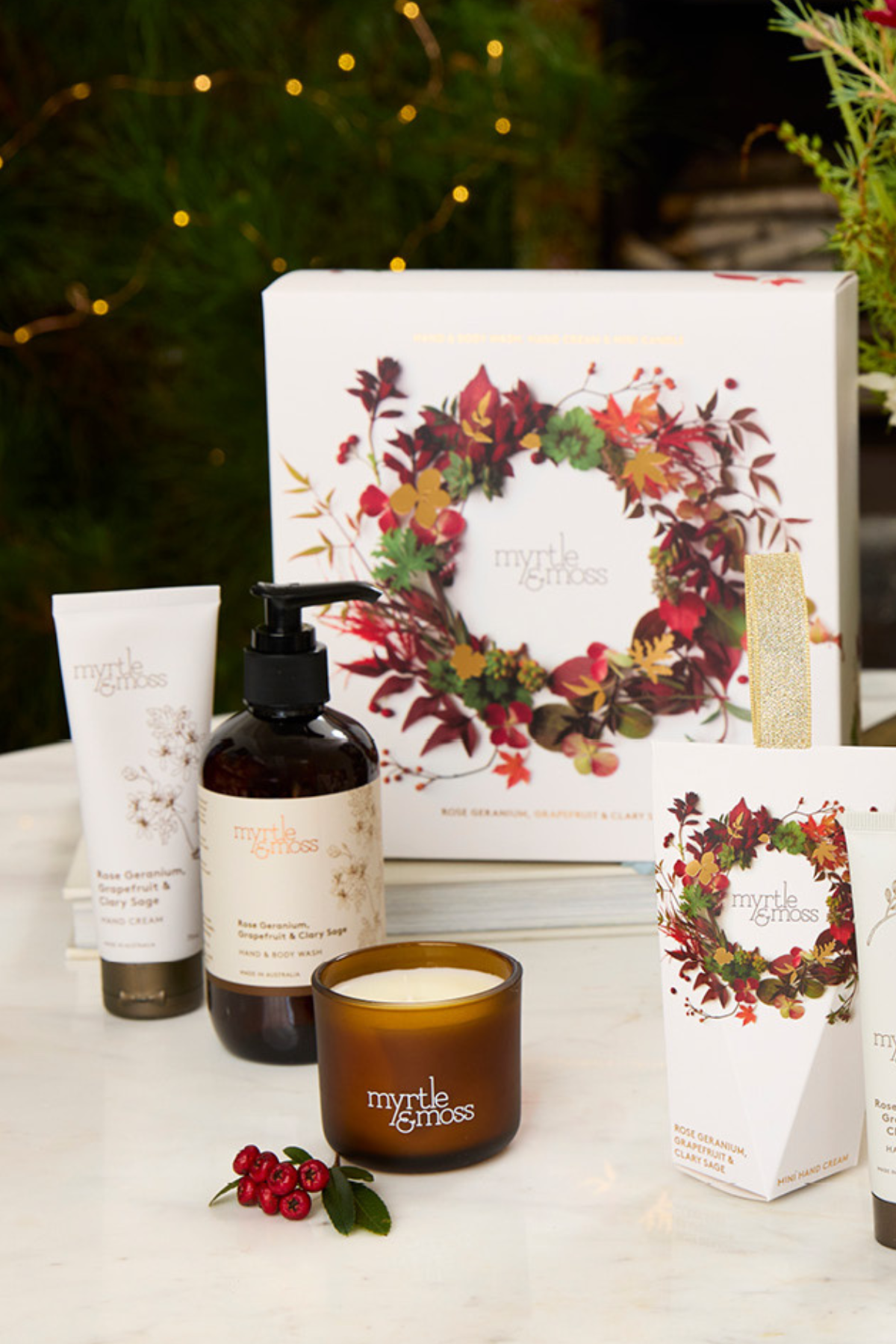 Rose Trio Body Wash, Hand Cream & Mini Candle