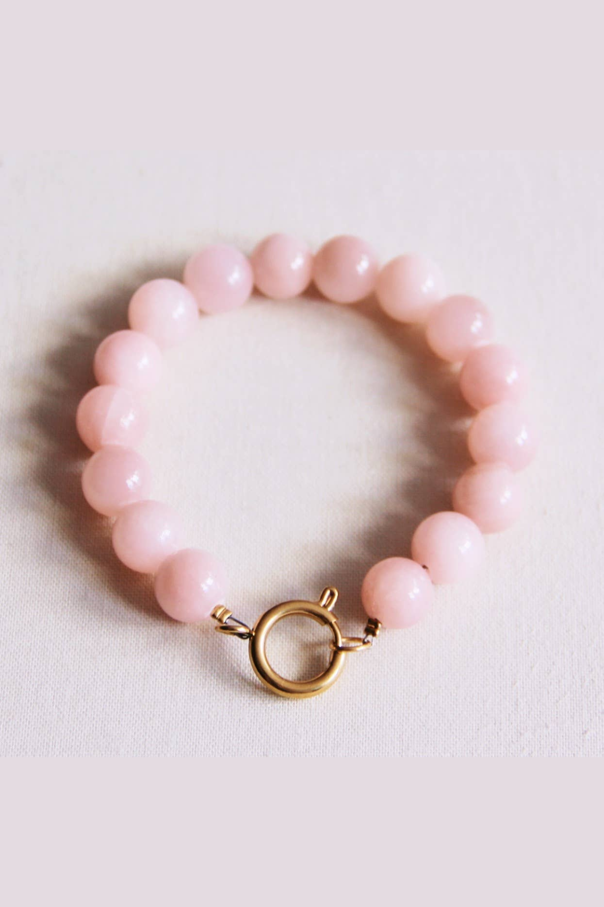 Natural Stone Bead Bracelet Peach