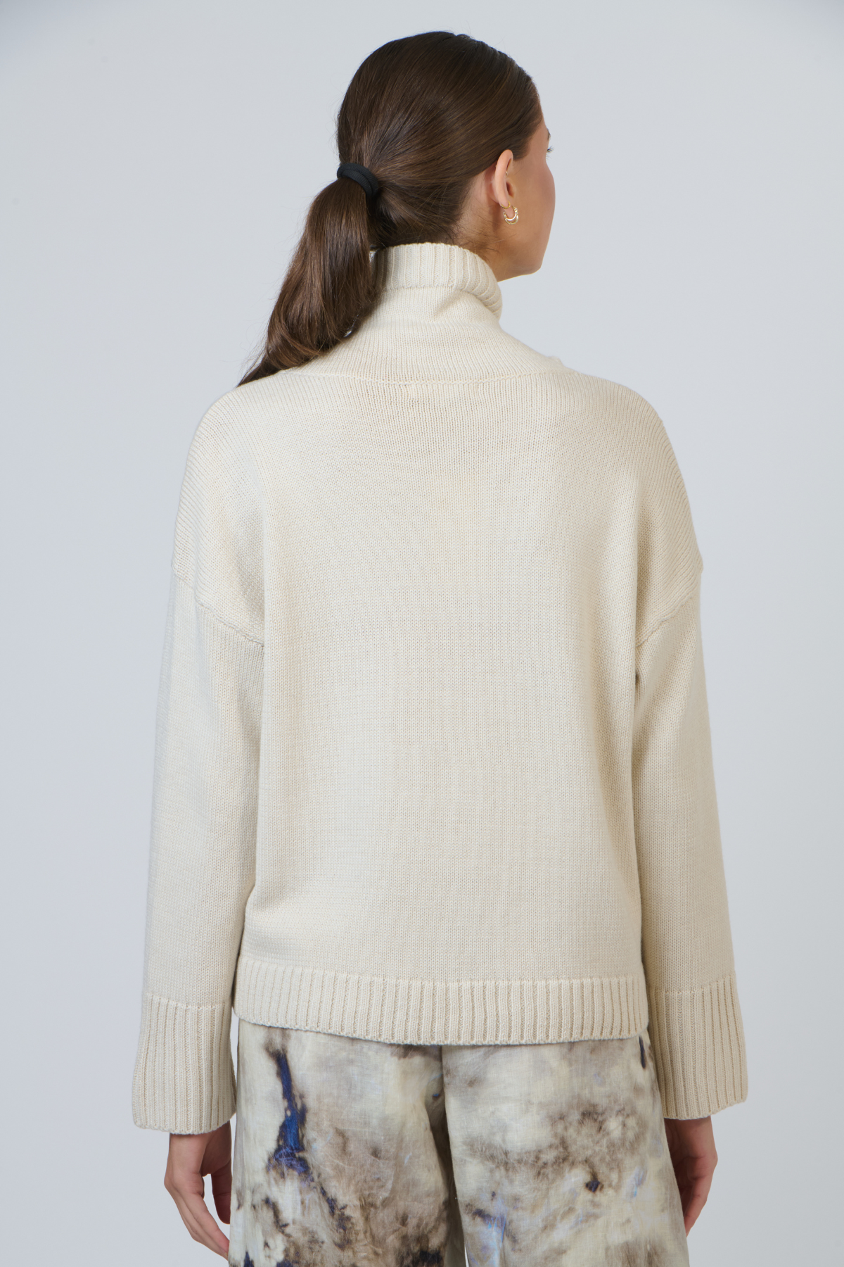 Soft Funnel Neck Knit Toast