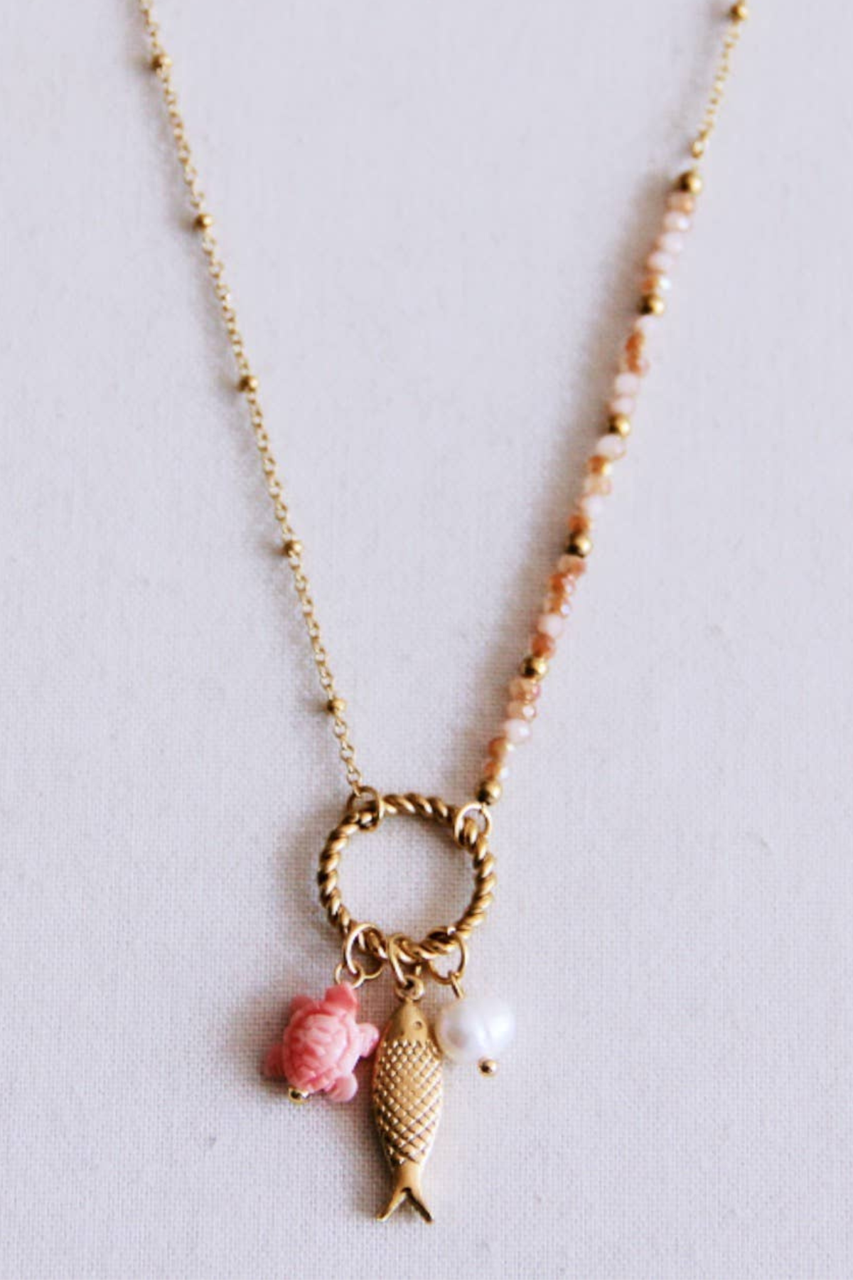 Necklace Pendant Fish & Turtle