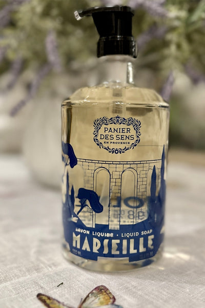 Olive Glass Marseille Liquid Soap