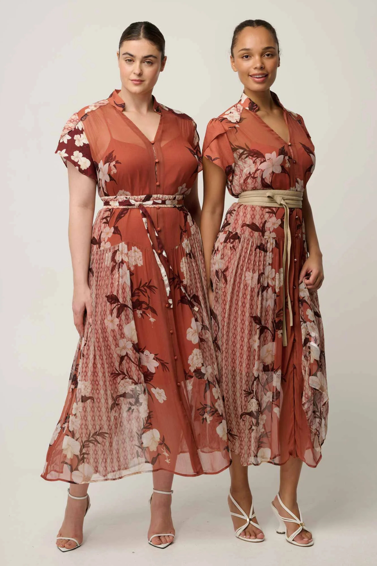 Perla Sheer Print Dress