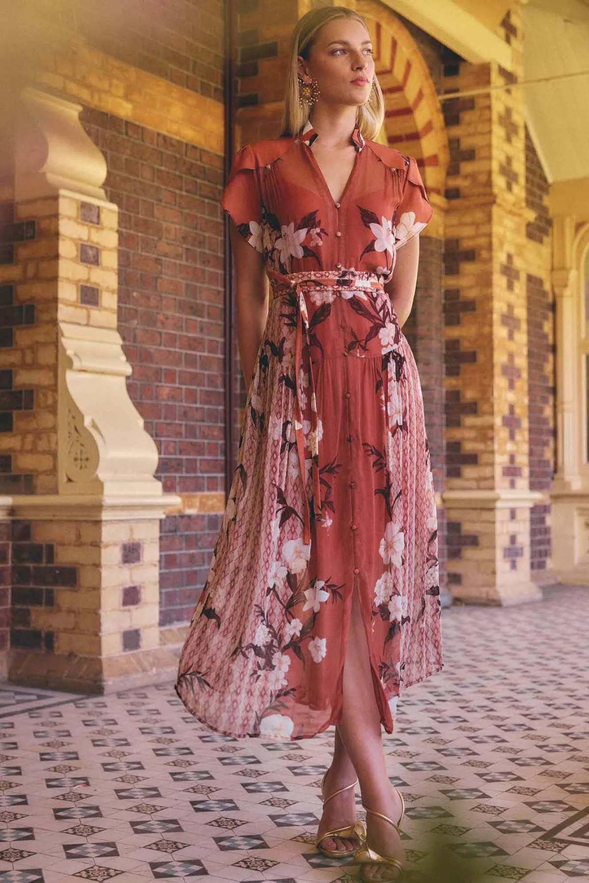 Perla Sheer Print Dress