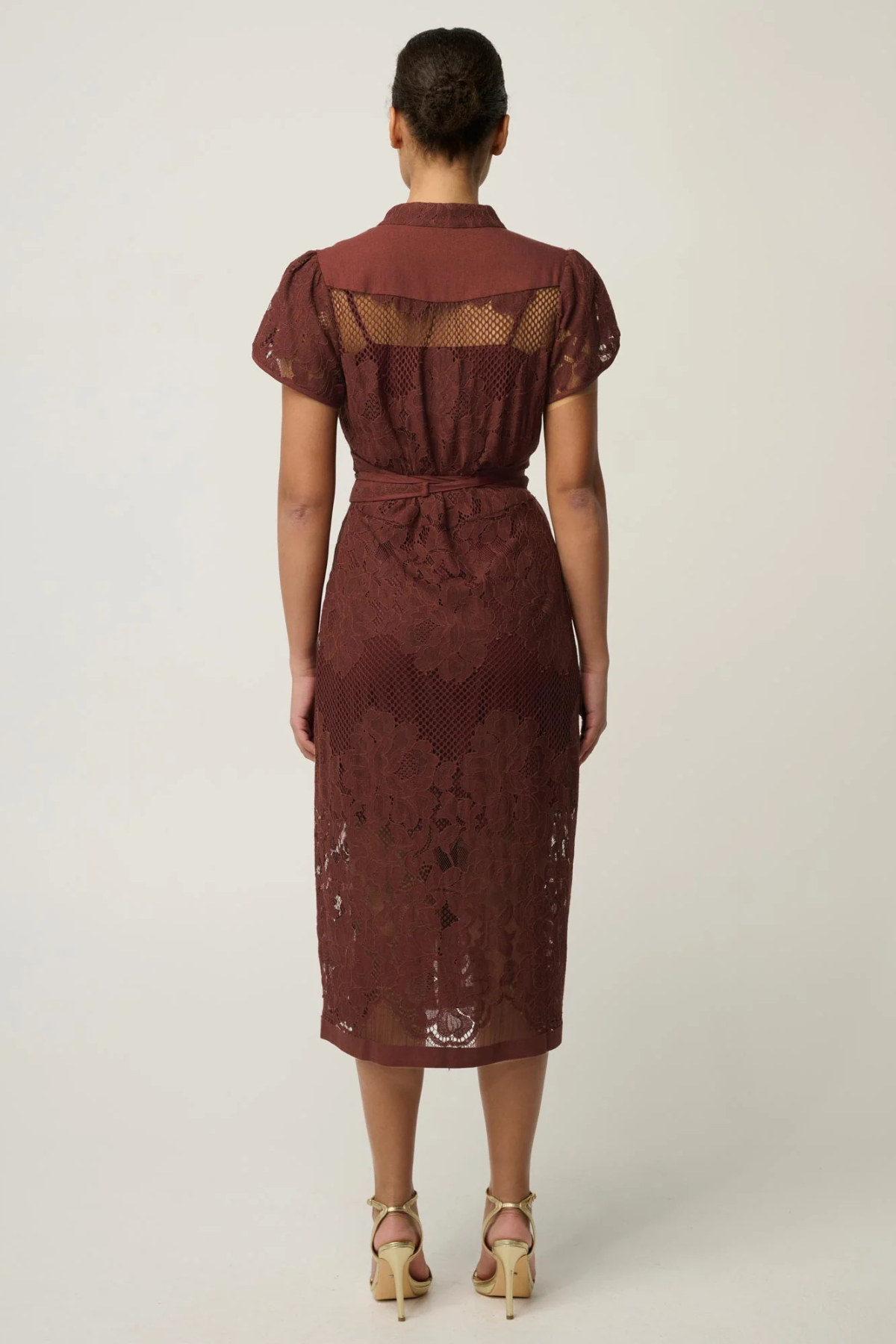 Solene Lace Dress Rosewood