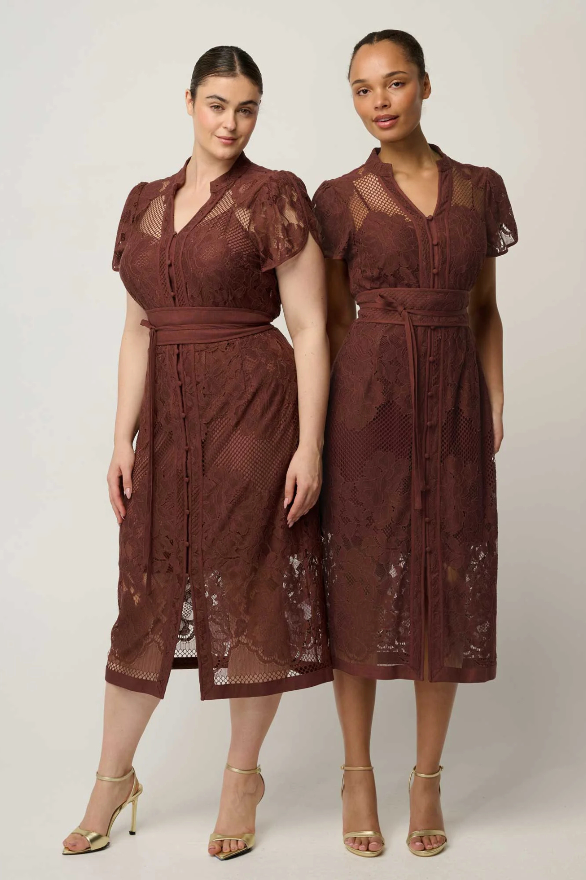 Solene Lace Dress Rosewood