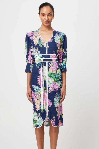 Augustine Scallop Hem Dress Wisteria