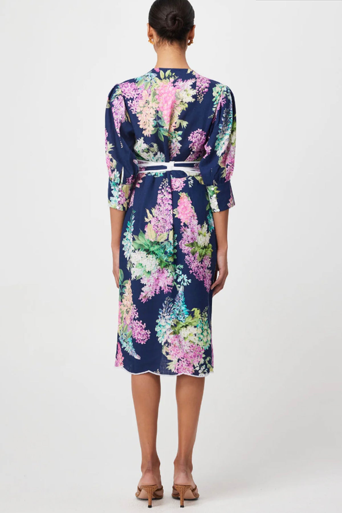 Augustine Scallop Hem Dress Wisteria