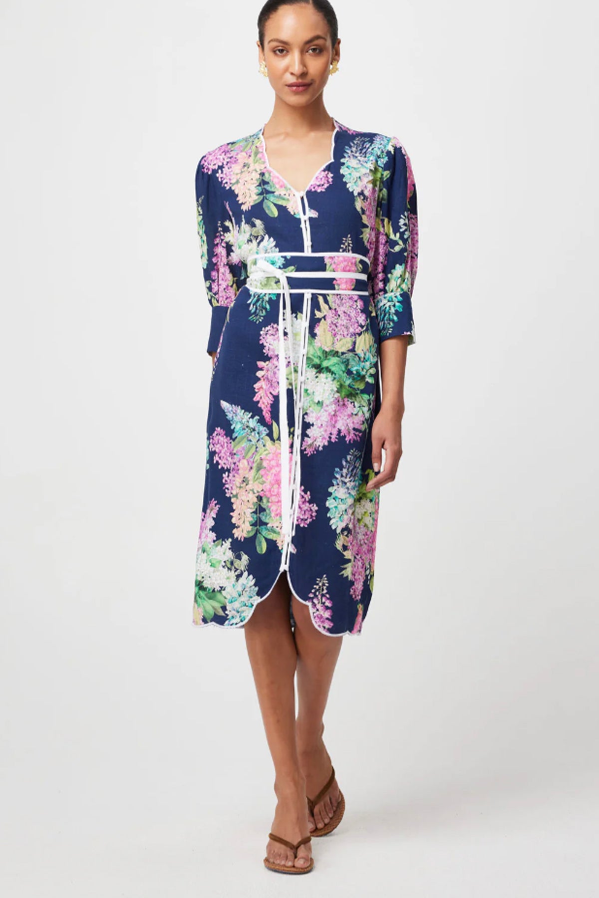 Augustine Scallop Hem Dress Wisteria