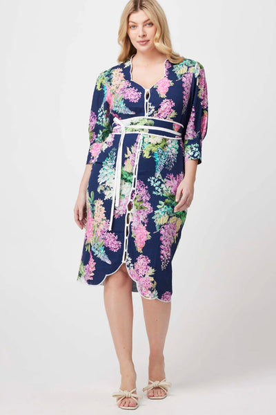 Augustine Scallop Hem Dress Wisteria