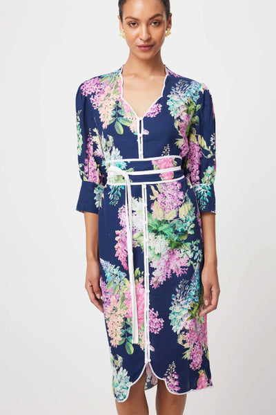 Augustine Scallop Hem Dress Wisteria