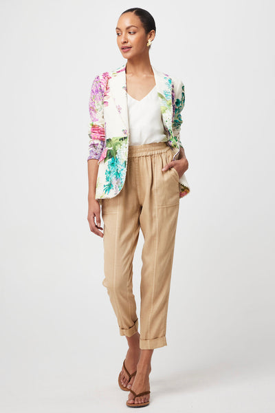 Bahia Lace Trim Blazer Wisteria