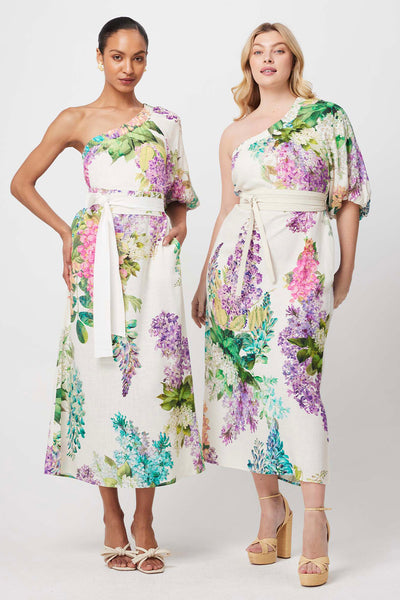 Bahia One Shoulder Dress Wisteria