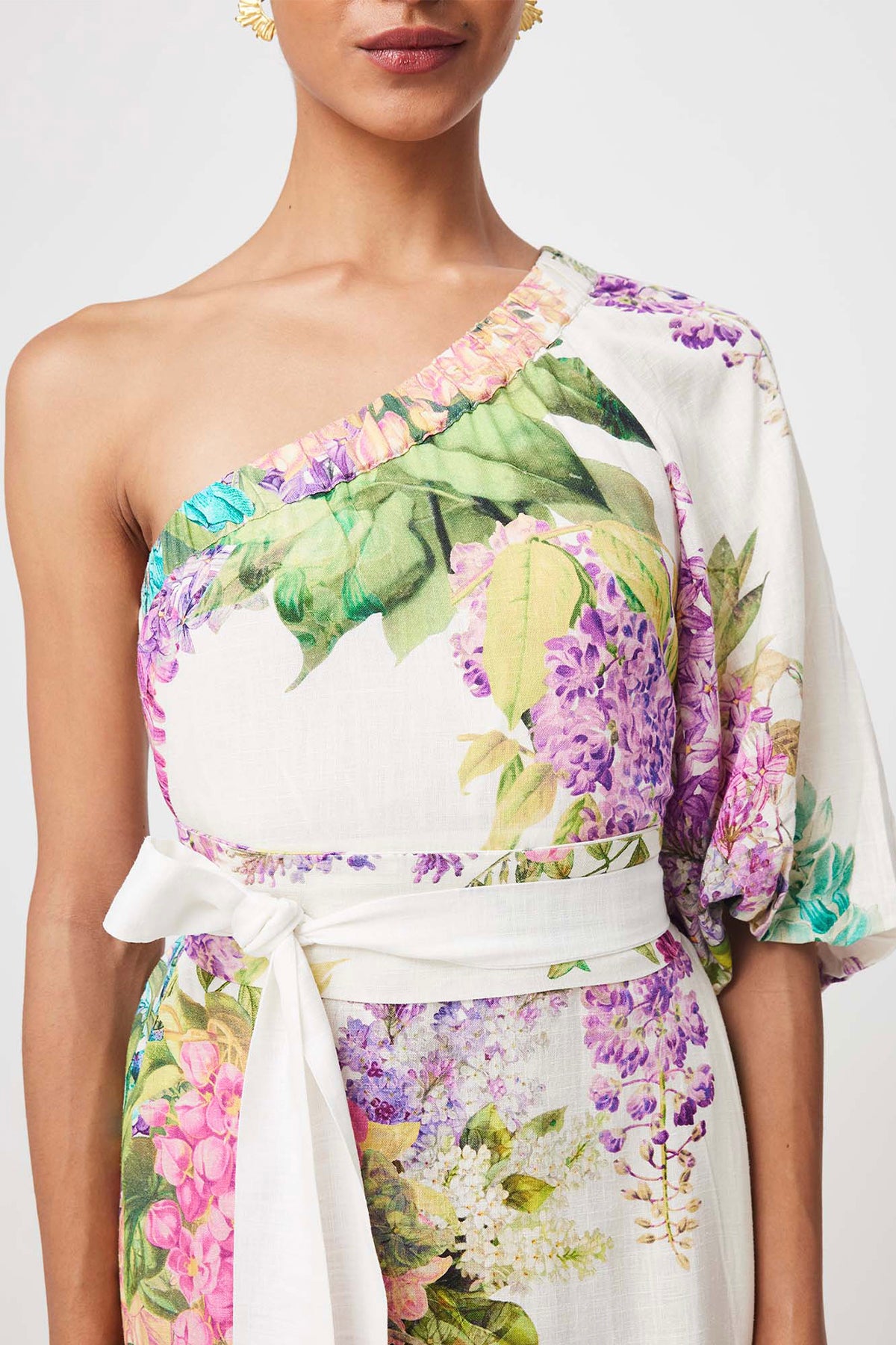 Bahia One Shoulder Dress Wisteria