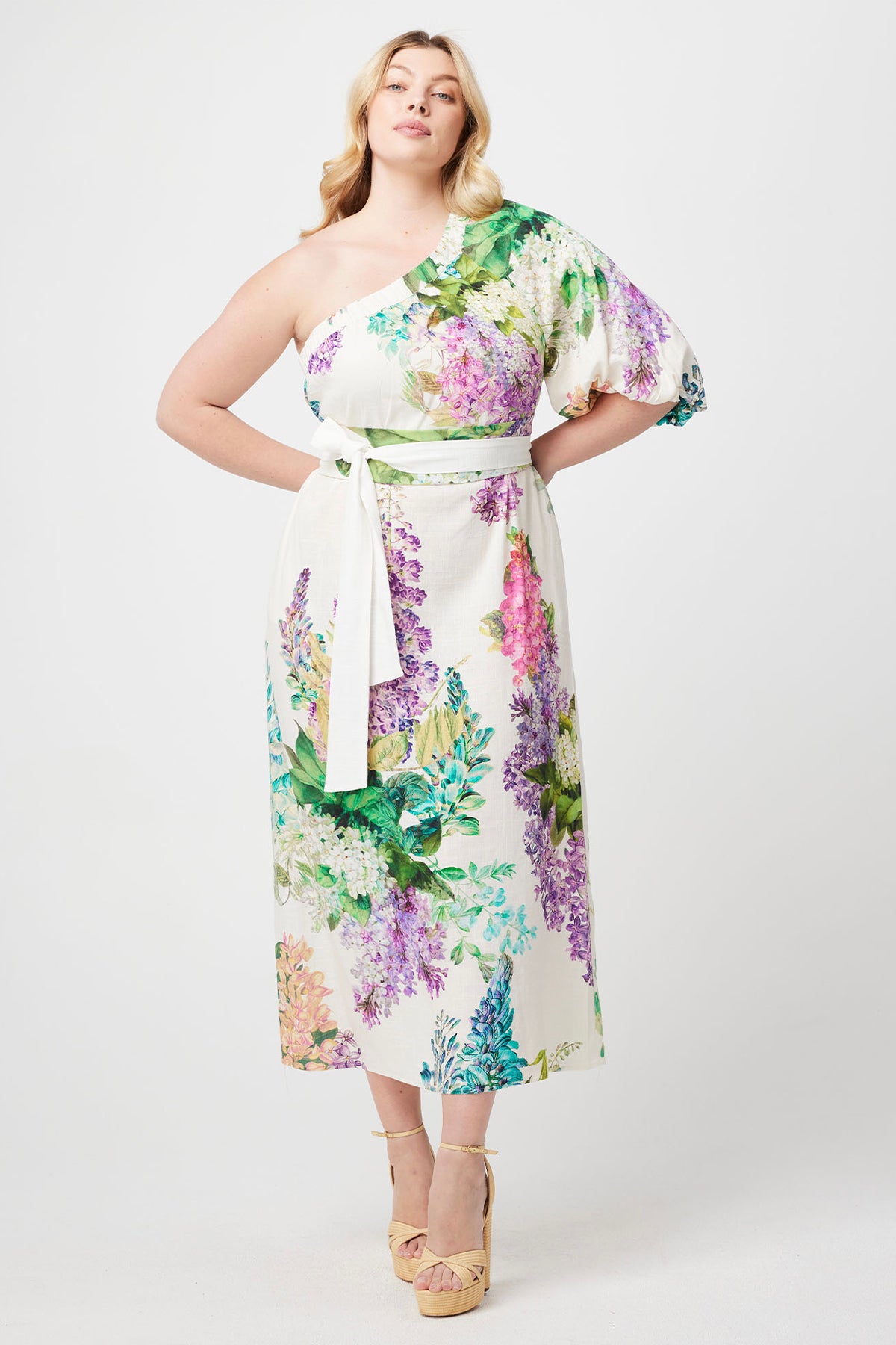 Bahia One Shoulder Dress Wisteria