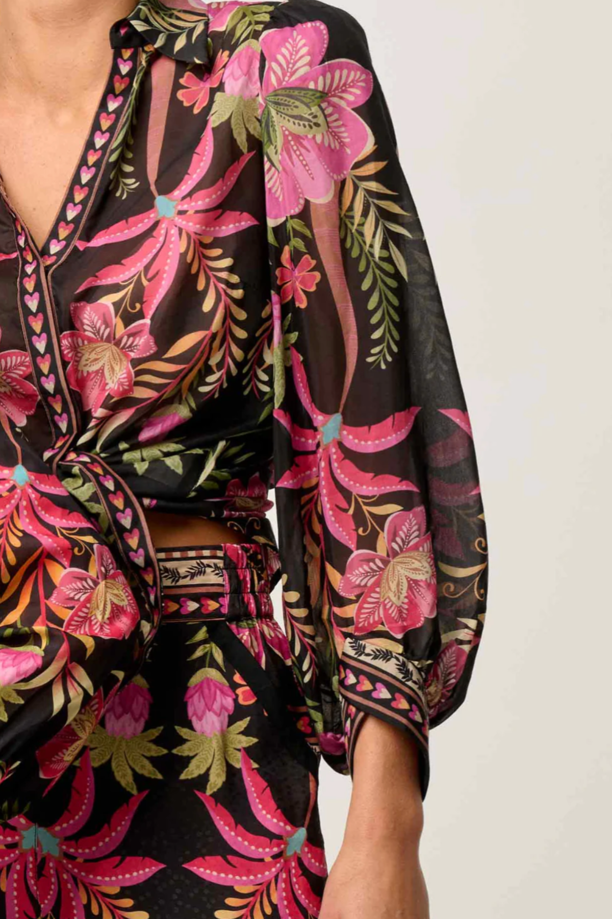 Elysian Silk Cotton Blouse Anthos Lotos