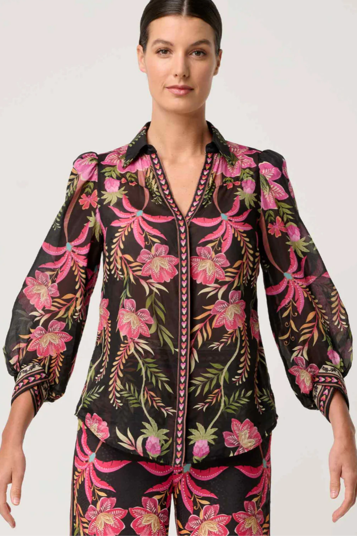 Elysian Silk Cotton Blouse Anthos Lotos